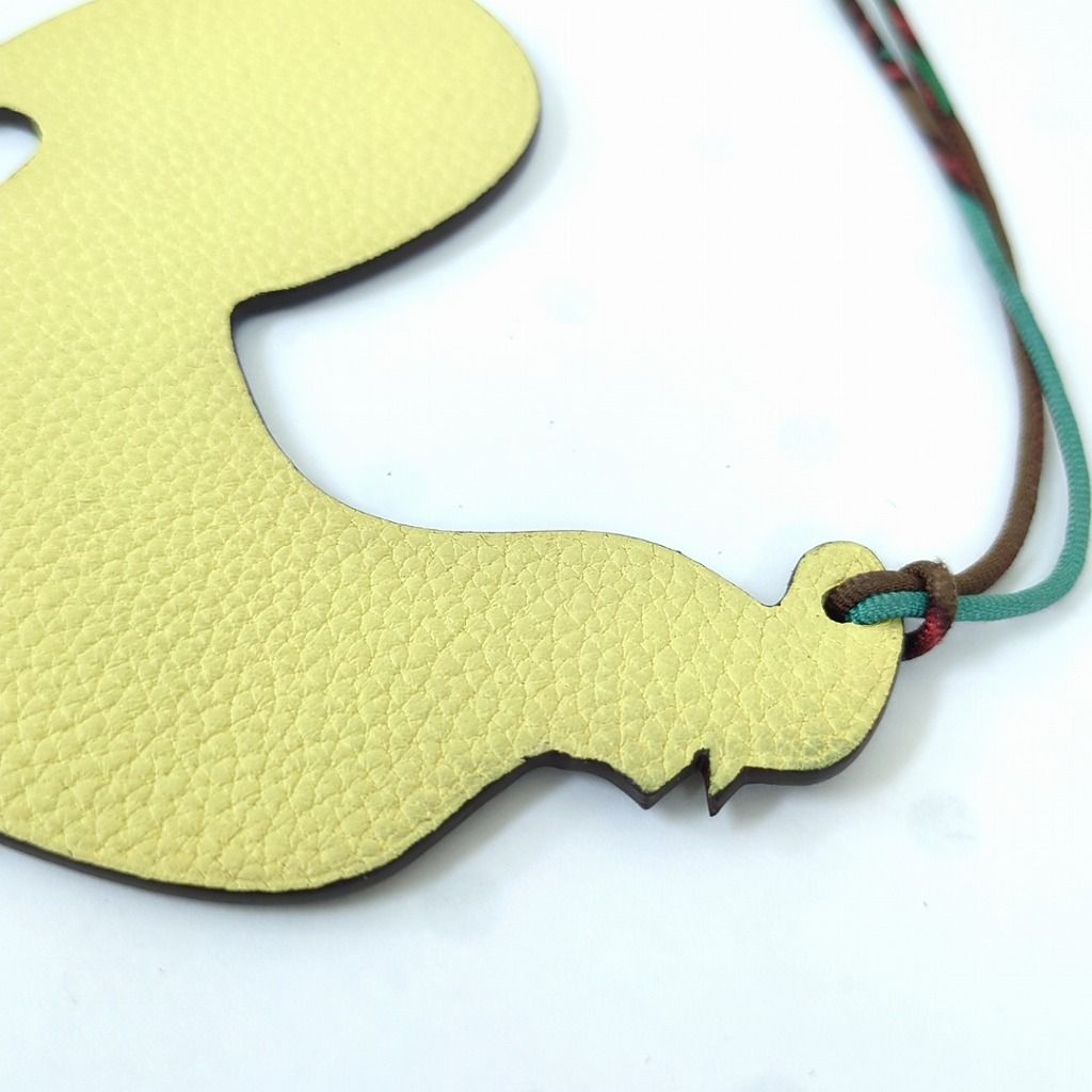 HERMES エルメス レザー プティアッシュ バッグチャーム ニワトリ