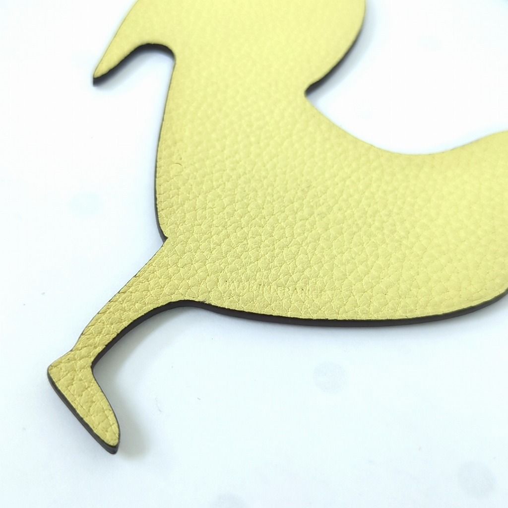 HERMES エルメス レザー プティアッシュ バッグチャーム ニワトリ