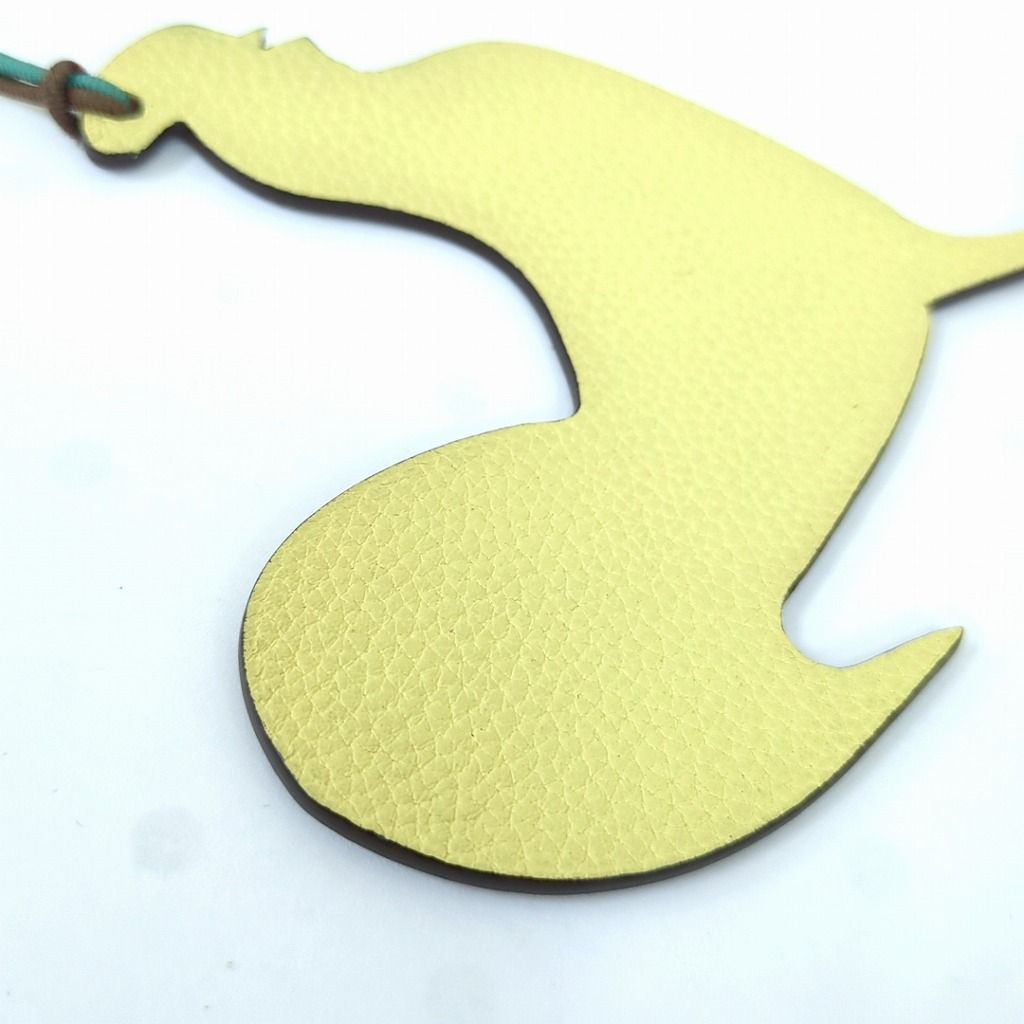 HERMES エルメス レザー プティアッシュ バッグチャーム ニワトリ