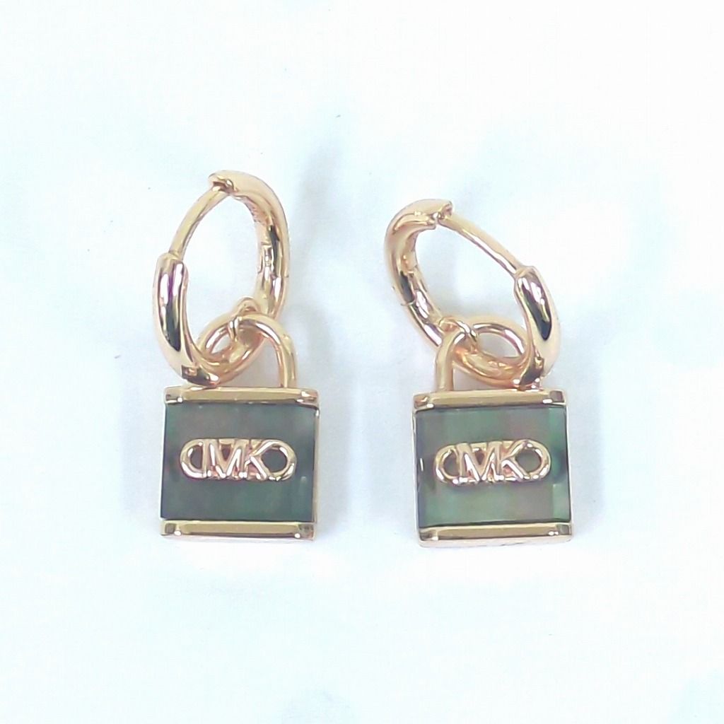 マイケルコース グレー ロック ハギー ドロップ ピアス シルバー925