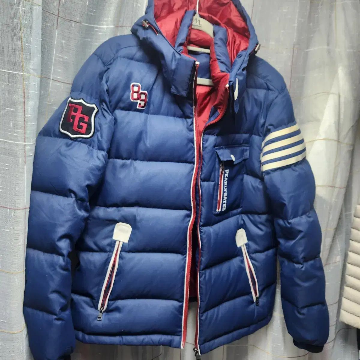 パーリーゲイツ メンズ ダウン はダークブルー サイズは5