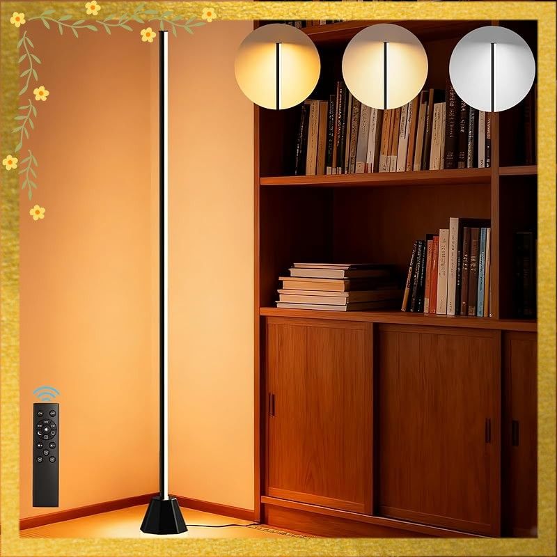 2025初発売 フロアライト 間接照明 スタンドライト LED フロアランプ おしゃれ 24Ｗ リモコン制御 電球色 昼白色 昼光色 ５段明るさ調整 タイマー機能 コントロ一ラ一制御 インテリア照明 照明器具 和室用|寝室|リビング|玄関