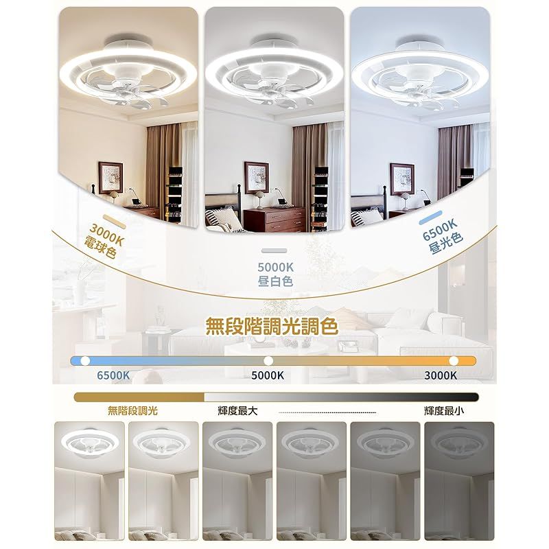 ONRIU シーリングファンライト