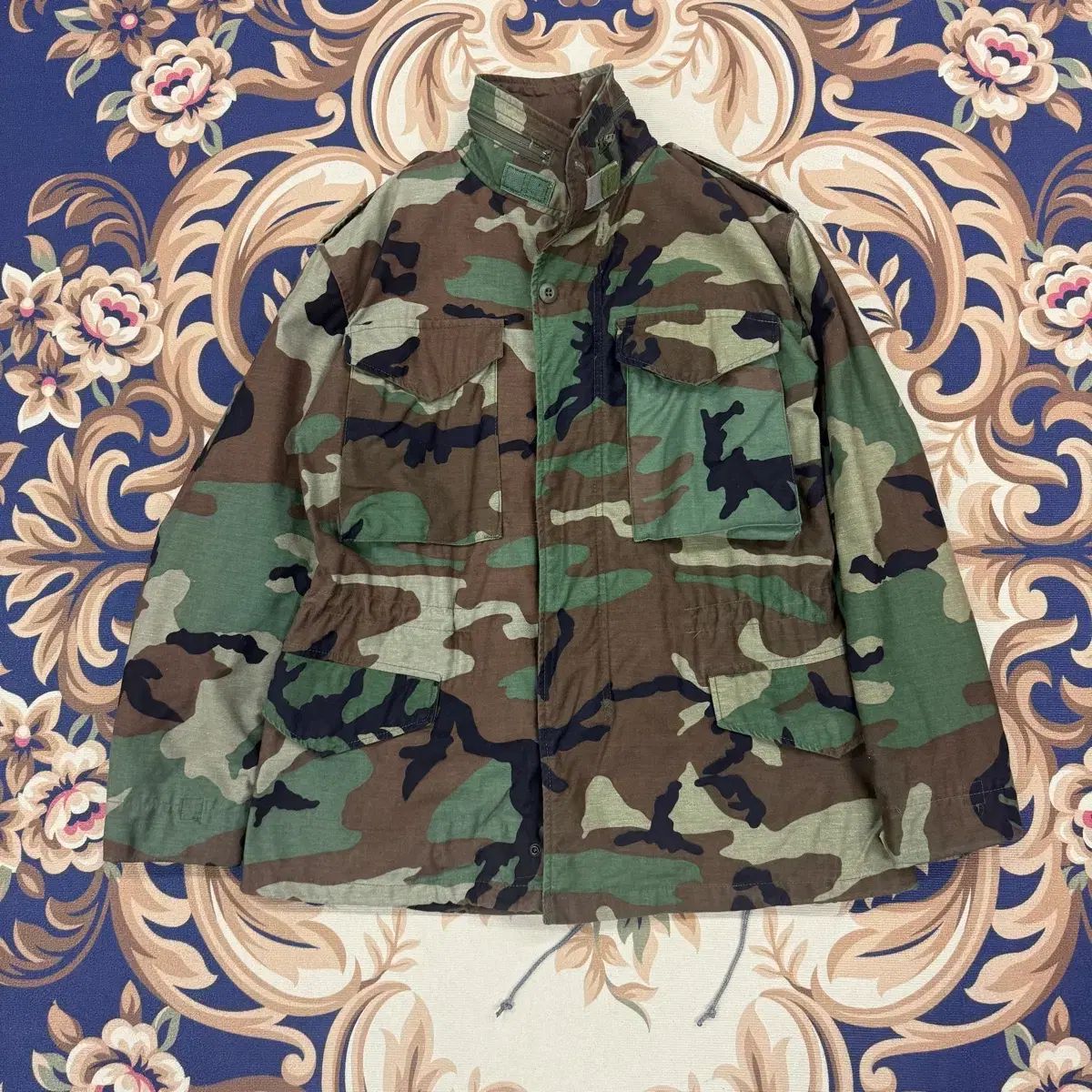 S-S)00s ミリタリー オリジナル ウッドランド カモ フィールドジャケット