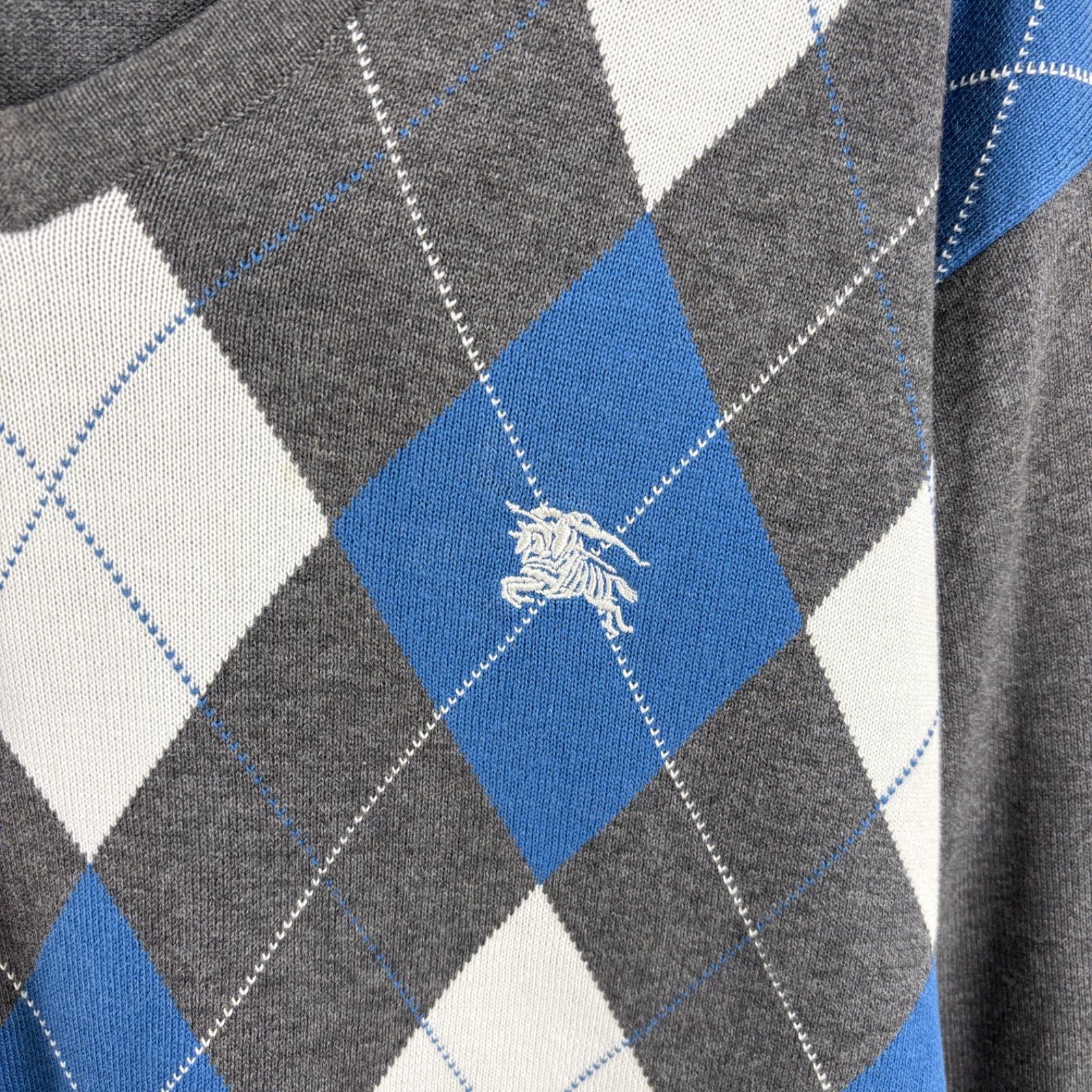 クリーニング済▽美品 バーバリーブラックレーベル ホース刺繍 総柄 