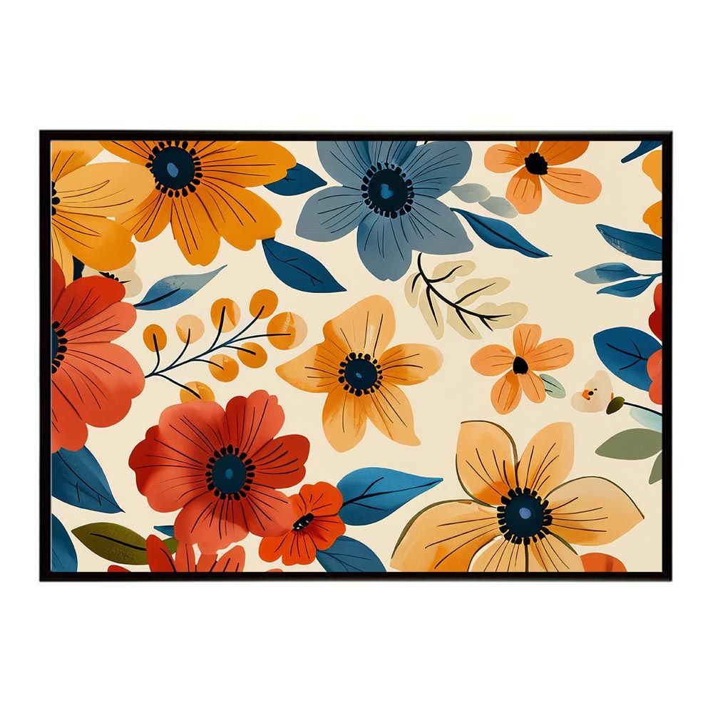 O-6 桜花の図 尚文 桜と青い鳥の掛軸