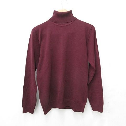 センス SSEINSE ニット セーター 長袖 タートルネック 赤紫 ボルドー ワイン M
