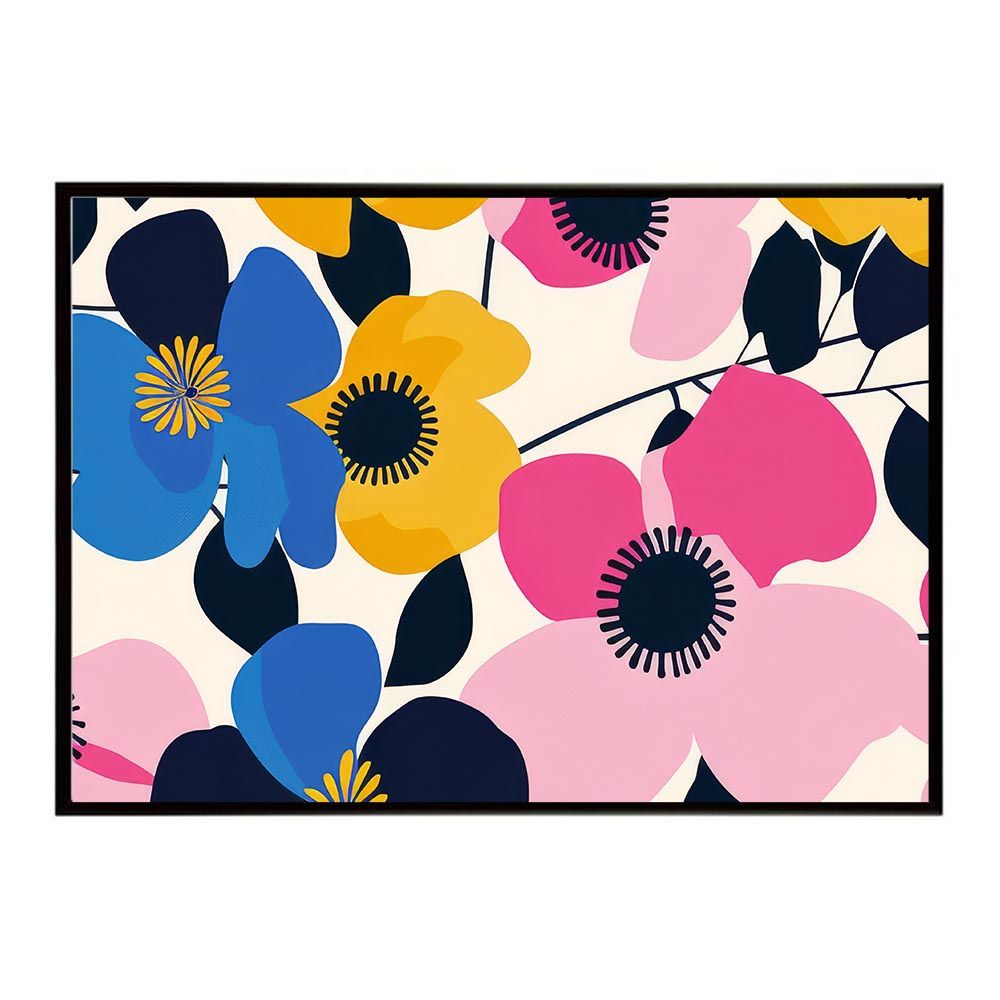 【A1サイズ（約59x84cm）】【lh-poster-5393】北欧 ノルディック イラスト 花 フラワー 植物 ブーケ 絵画 イラストポスター インテリア アート