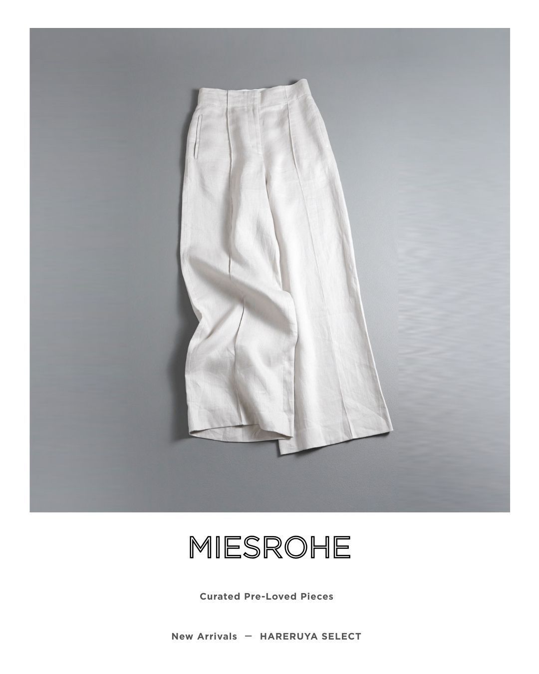 881t*美品 ebure エブール リネン100% ハイウエスト ワイドパンツ 36 S