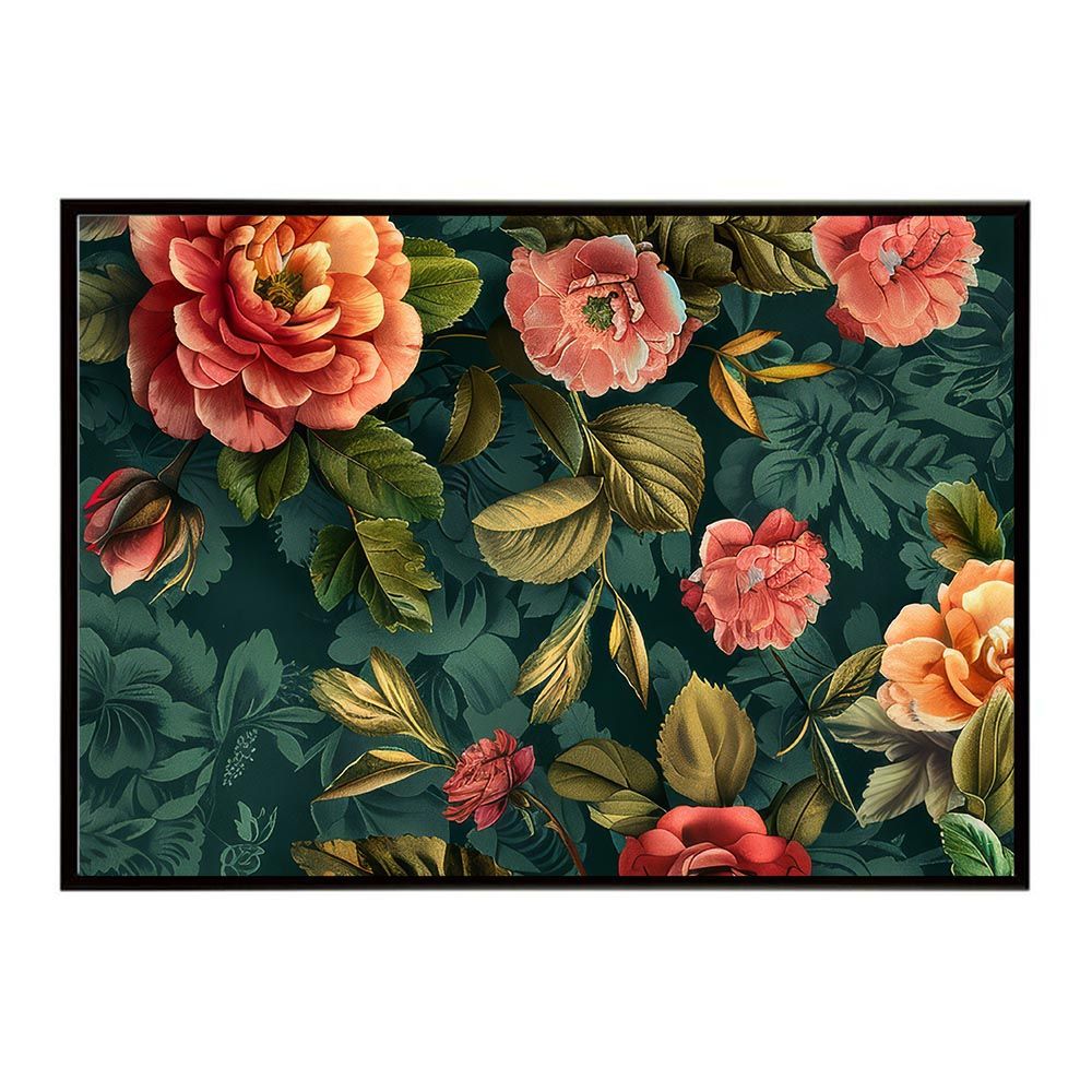 【B2サイズ（約51x73cm）】【lh-poster-5431】ヴィクトリアン調 ビクトリアン 花 フラワー 植物 ブーケ 絵画 イラストポスター インテリア アート