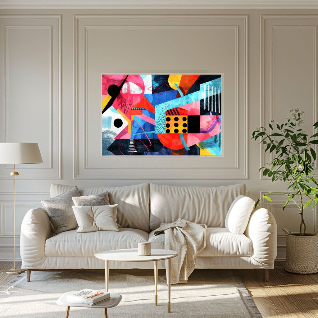 節約 【A1サイズ（約59x84cm）】【lh-poster-3851】北欧 幾何学 キレイ