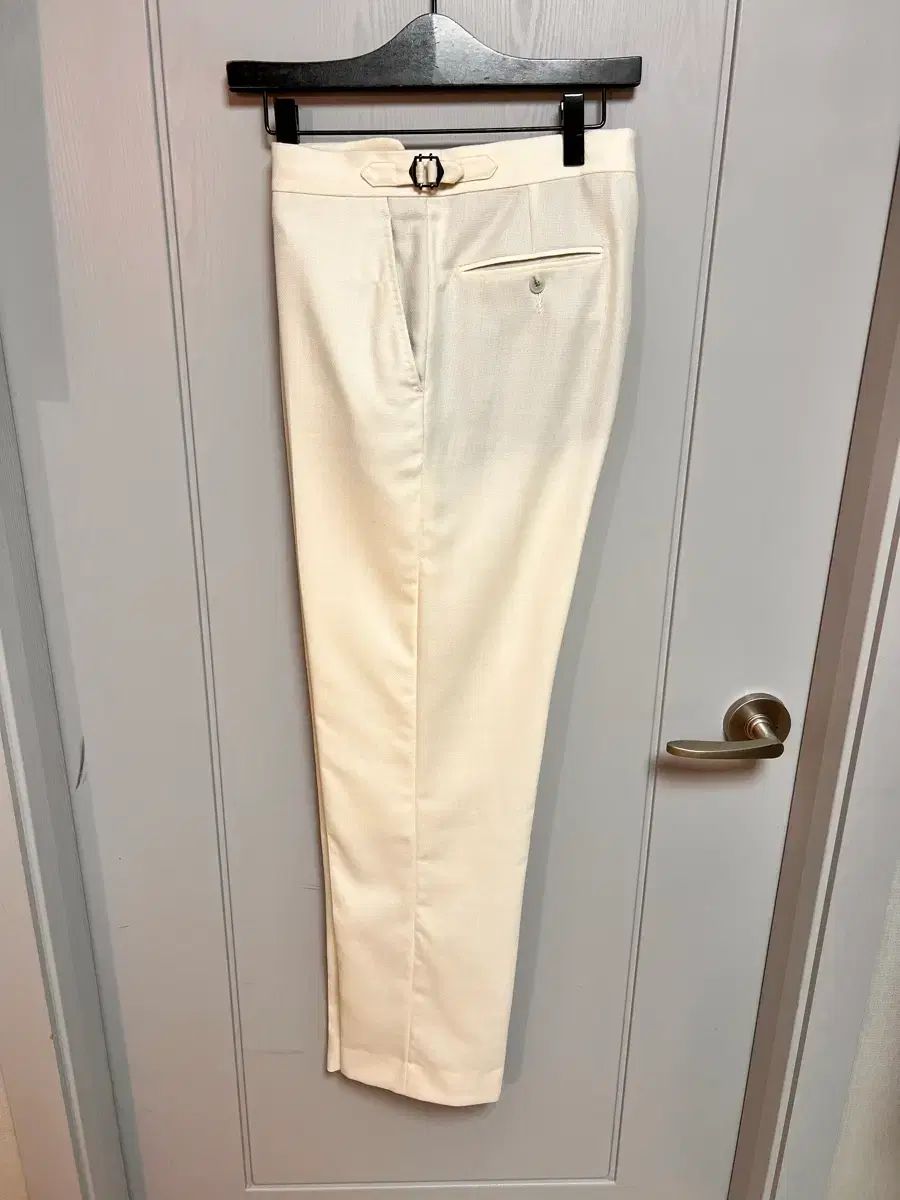 SUITSUPPLY WOOL OFF WHITE TROUSERS