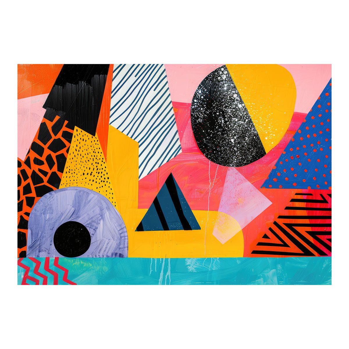 【B2サイズ（約51x73cm）】【lh-poster-3870】北欧 幾何学 キレイ目インテリア パターン アート ポスター 模様 パターン インテリア