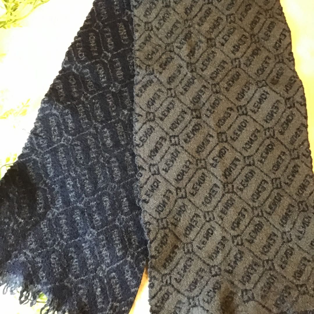 フェンディ FENDI ズッカ マフラー ユニセックス リバーシブル ロゴ