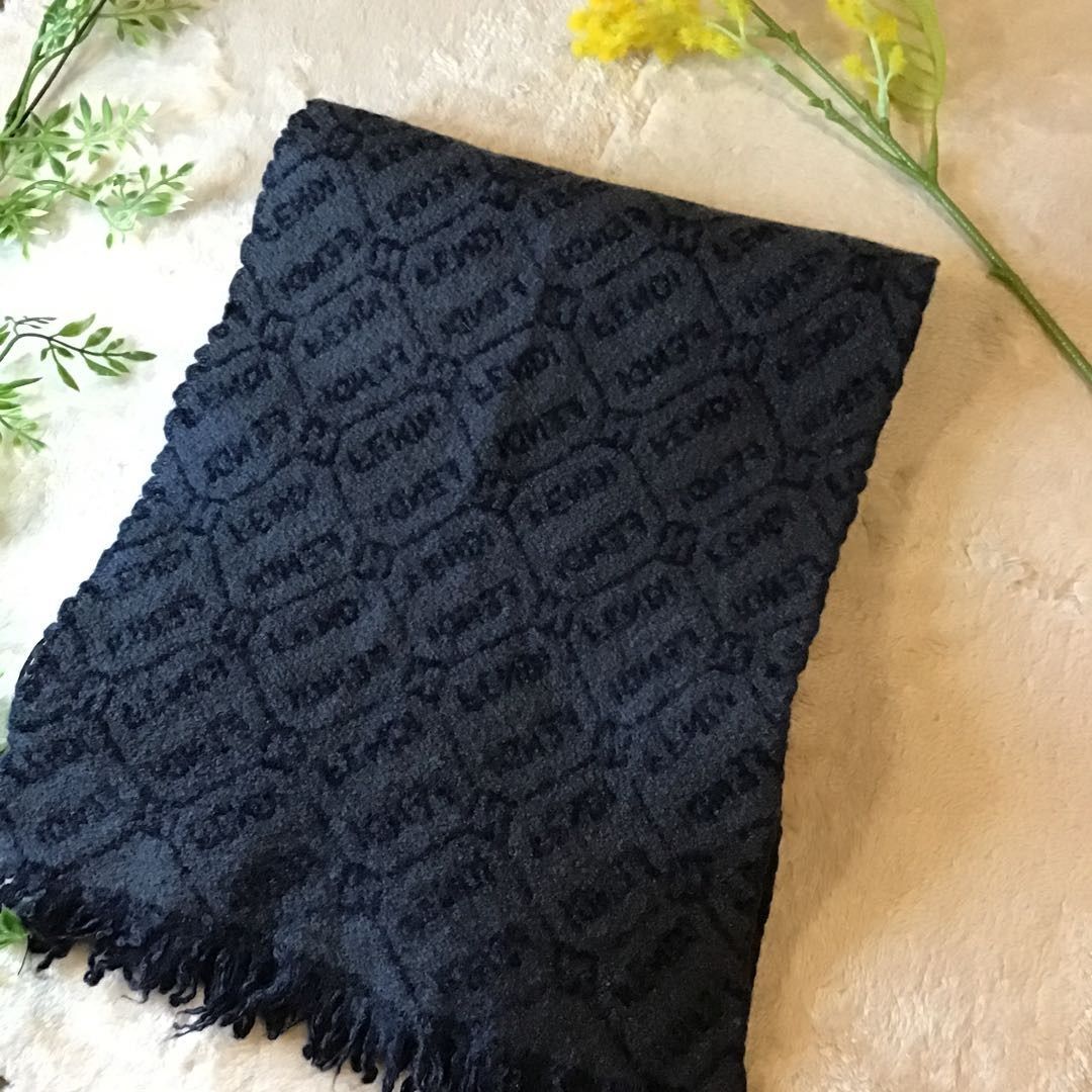 フェンディ FENDI ズッカ マフラー ユニセックス リバーシブル ロゴ