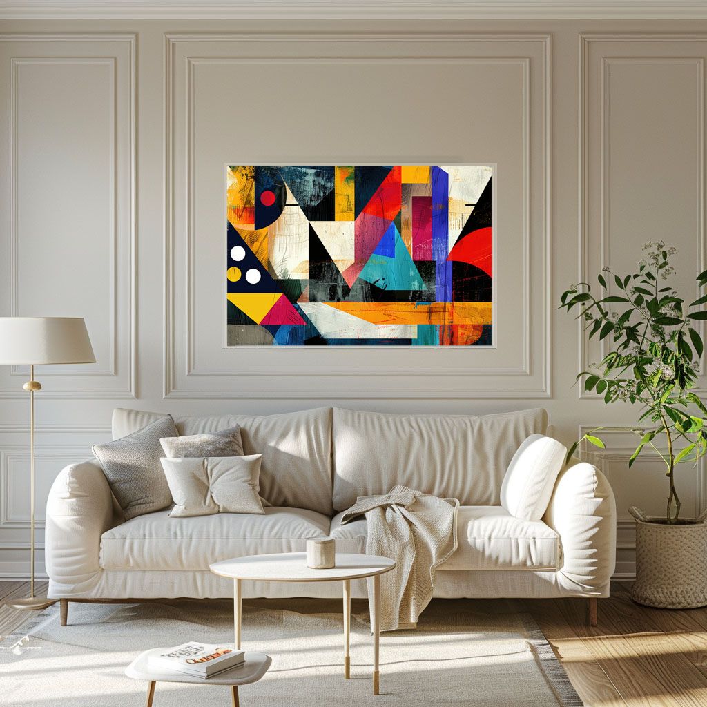 【B2サイズ（約51x73cm）】【lh-poster-3896】北欧 幾何学 キレイ目インテリア パターン アート ポスター 模様 パターン インテリア