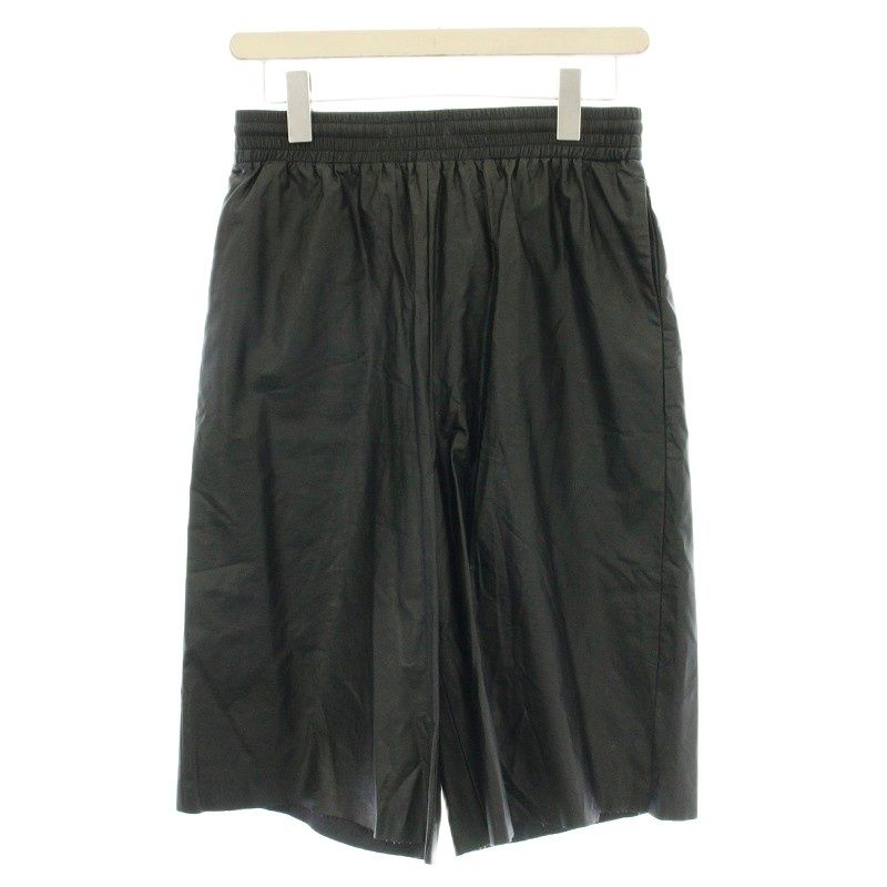 エムエムシックス メゾンマルジェラ MM 6 Maison Margiela エコレザー カットオフ ハーフパンツ ショートパンツ S 黒 G