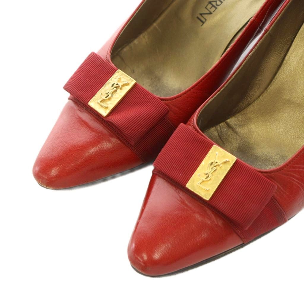 イヴサンローラン YVES SAINT LAURENT カサンドラロゴ YSL パンプス