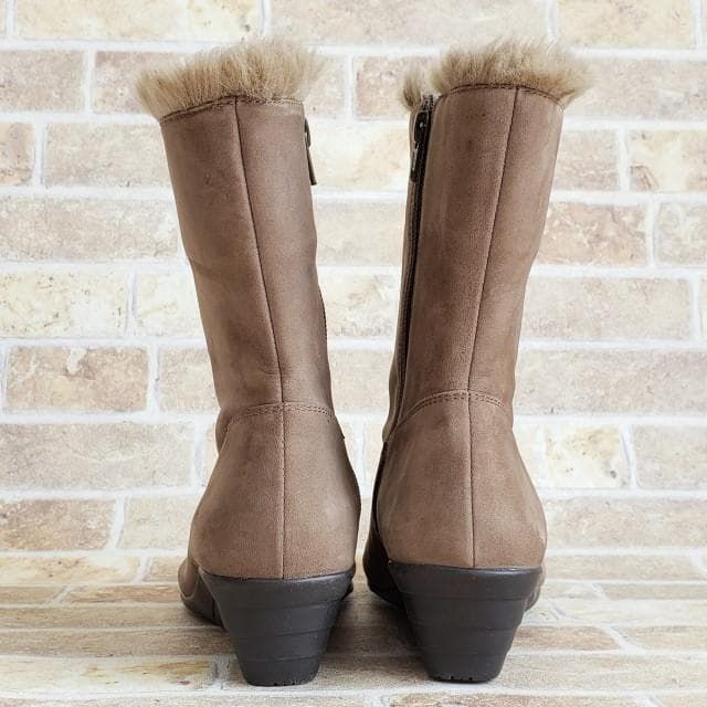 【PEDALA】asics walking ブラウン レザー ミドルブーツ PEDALA】asics walking ブラウン レザー ミドルブーツ - メルカリ