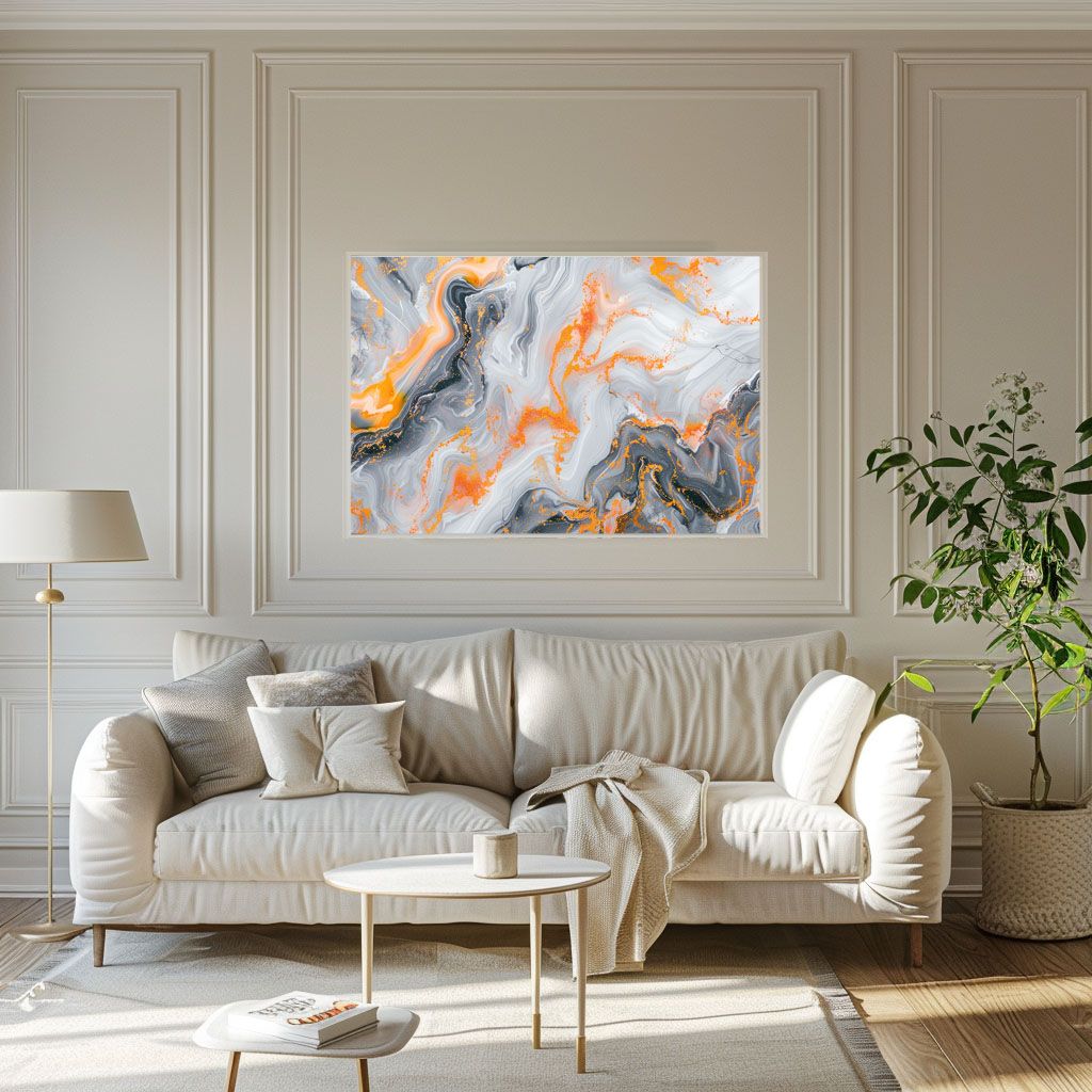 A1サイズ（約59x84cm）】【lh-poster-3919】北欧 大理石 注文 キレイ目