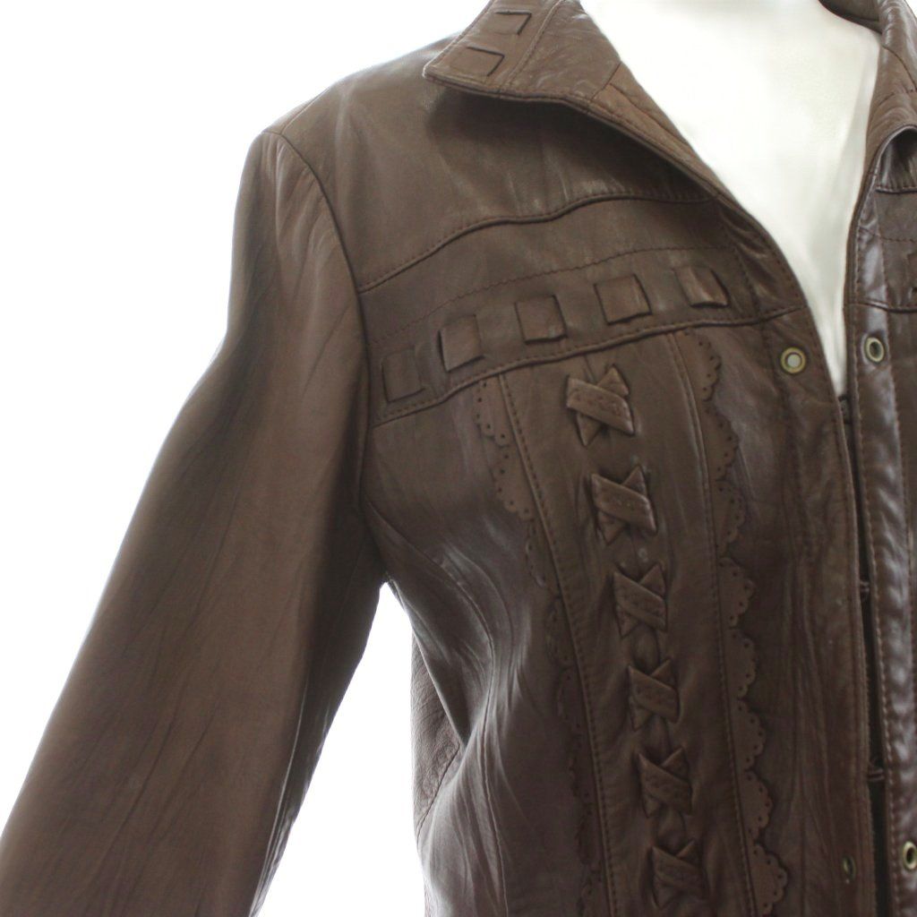 レザージャケット レースアップ