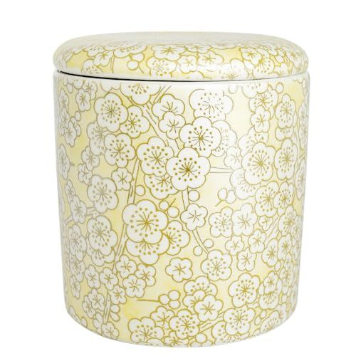 骨壷 骨壺 骨つぼ 骨入れ 国産 ラスター 加工 パッキン付 和風 直葬 家族葬 分骨 手元 供養 納骨 おしゃれ やわらぎ 美濃焼 ペット 可 満開梅イエロー 2寸 po b 193 a 645