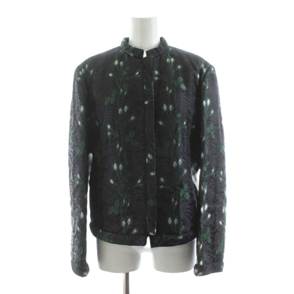 ヒロココシノ HIROKO KOSHINO 中綿ジャケット ブルゾン シルク