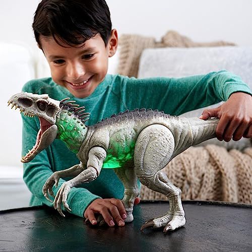 マテル ジュラシックワールド WORLD スーパーアクション! ひかる インドミナス レックス 全長 約60 4才 HNT 63 po f 0 b 37 a 26