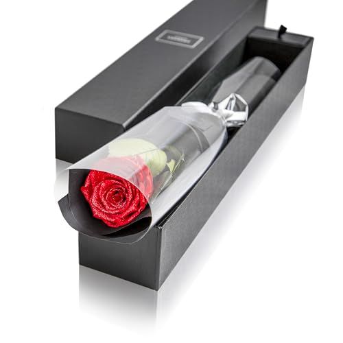 AMOROSA アモローサ プリザーブドフラワー ダイヤモンドローズ ザ ワン ブライトレッド ギフト 花 結婚 記念日 プロポーズ ドライフラワー AM 17 30 po 5 b 7 a 9176