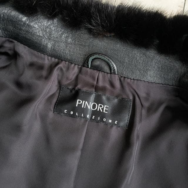 ミンクファー付 レザー