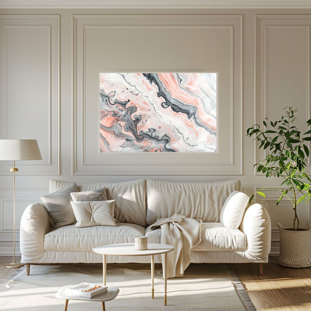 B2サイズ（約51x73cm）】【lh-poster-3926】北欧 大理石 キレイ目