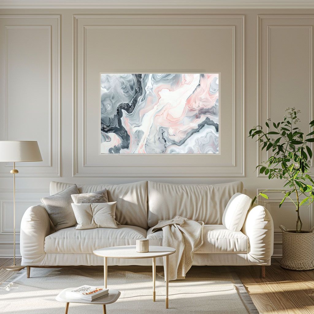 A2サイズ（約42x59cm）】【lh-poster-3934】北欧 大理石 キレイ目