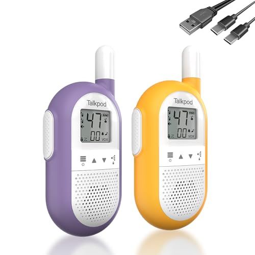 家庭 親子向け Talkpod 充電式 特定小電力 トランシーバー 総務省技術基準適合商品オレンジ パープル ホワイトボタン po 0 d f 8 c 11