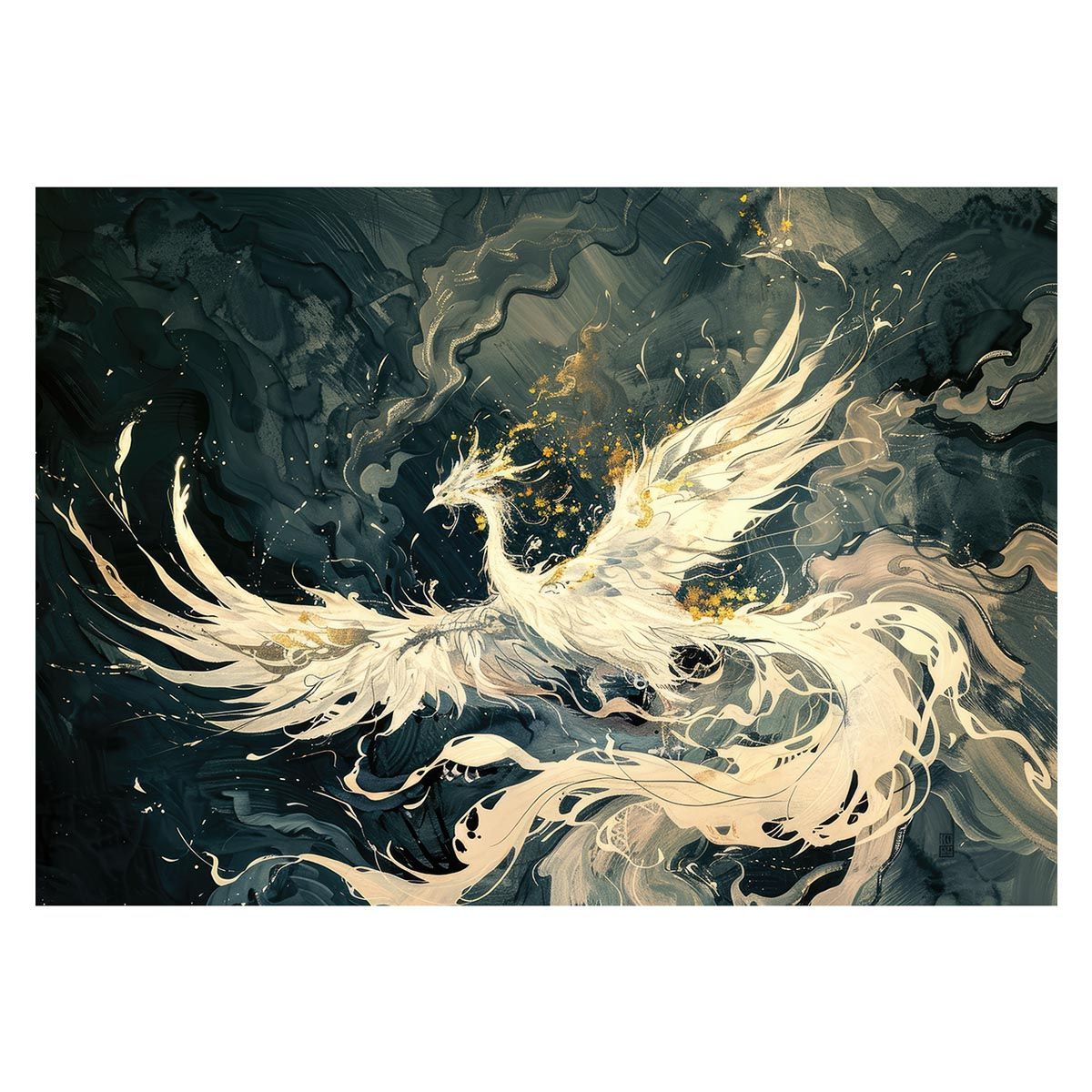 B3サイズ（約36x51cm）】【lh-poster-3958】鳳凰 ほうおう 神鳥 縁起物