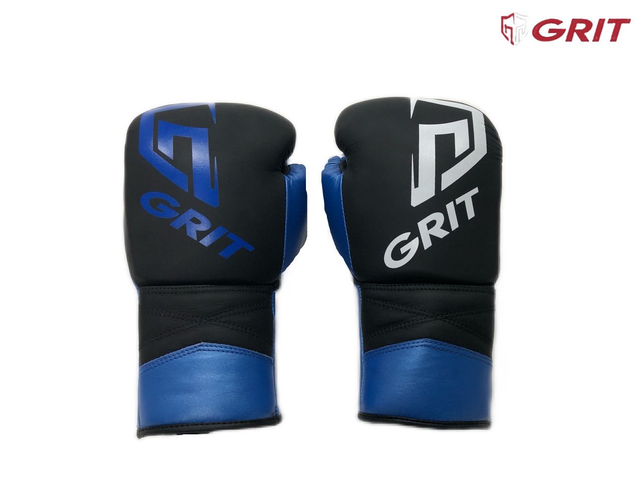 GRIT メタリック ボクシンググローブ ブルー 紐式 Nexus公式グローブ