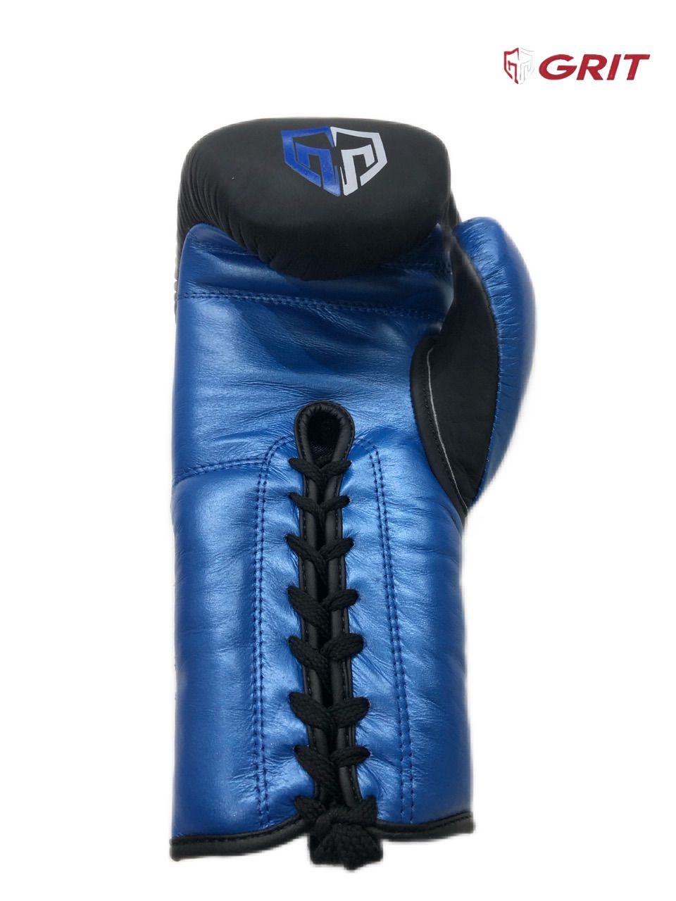 GRIT メタリック ボクシンググローブ ブルー 紐式 Nexus公式グローブ