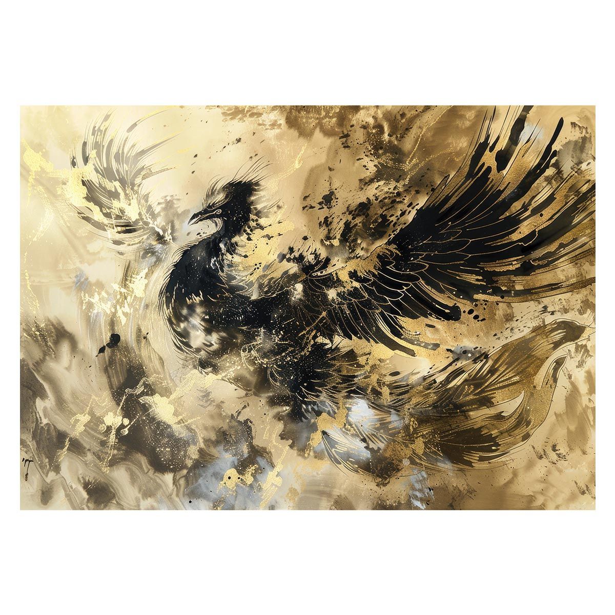 バリ絵画 22cm × 25cm 象 エレファント 神 神様　風水 縁起物 金 バリ絵画 22cm × 25cm 象 エレファント 神 神様 風水 縁起物 金 バリ