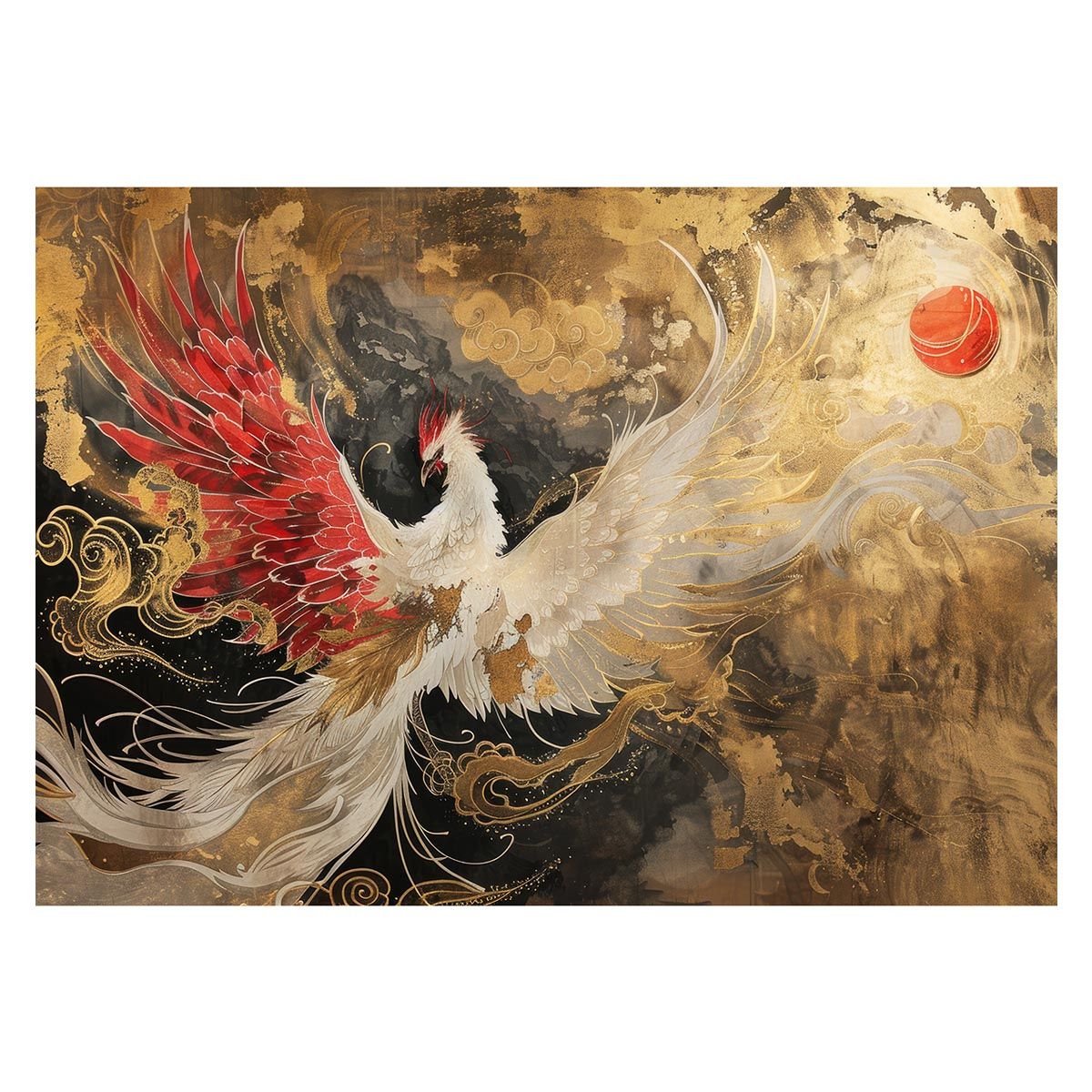 A2サイズ（約42x59cm）】【lh-poster-3975】鳳凰 ほうおう 神鳥 縁起物