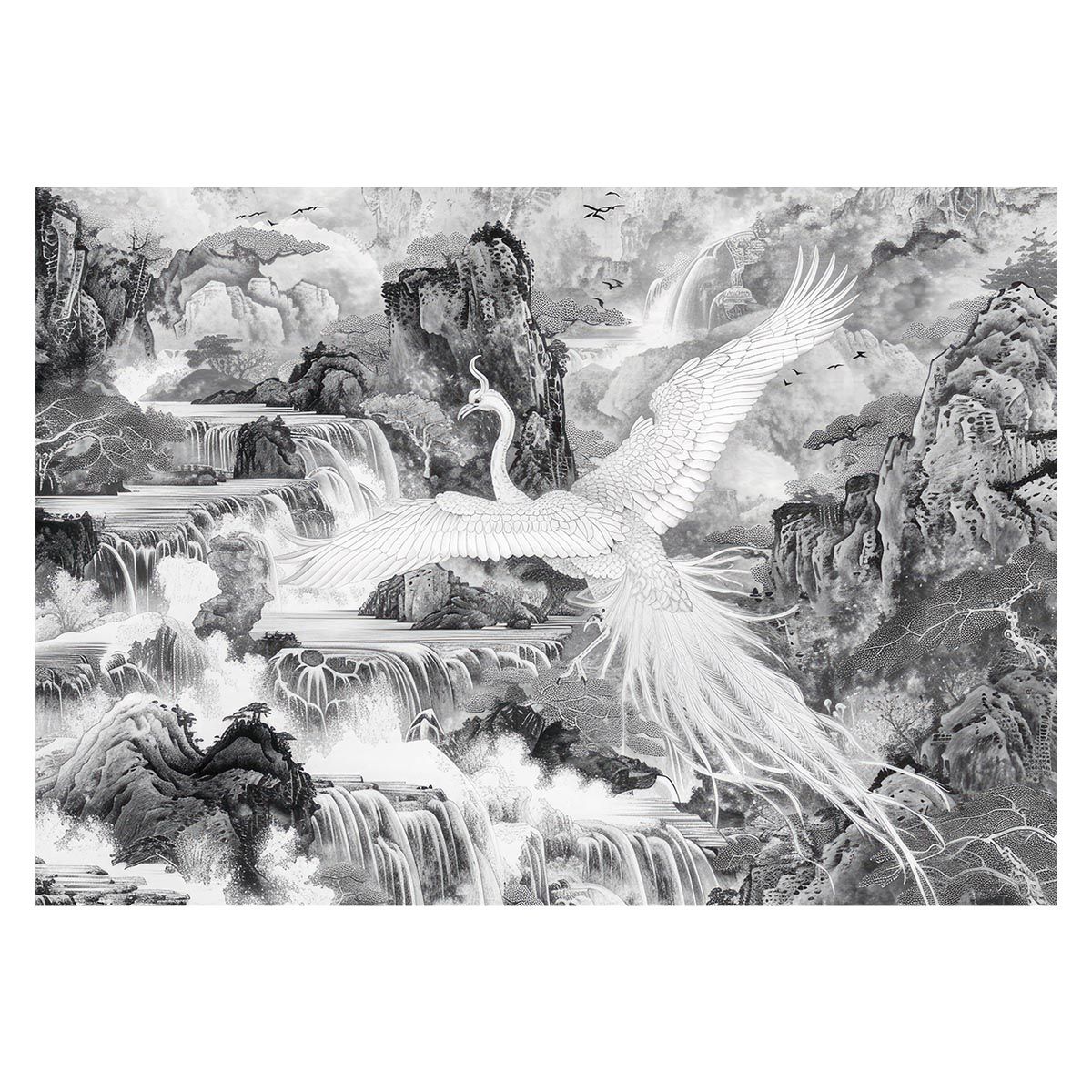 B2サイズ（約51x73cm）】【lh-poster-3979】鳳凰 ほうおう 神鳥 縁起物