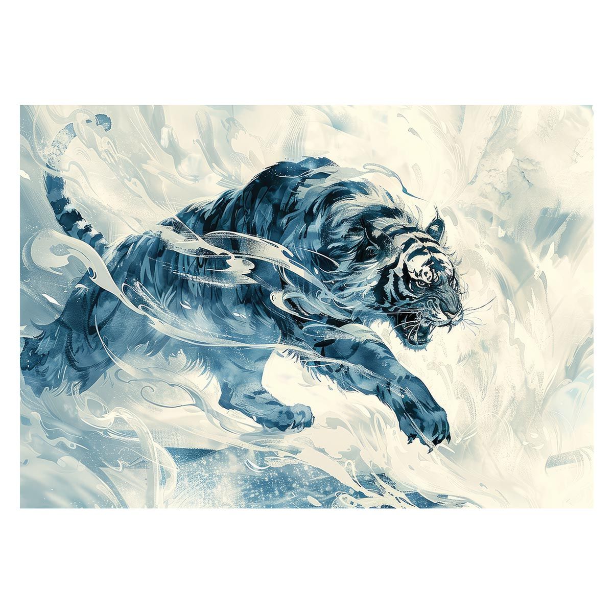 A4サイズ（約21x30cm）】【lh-poster-3992】虎 トラ タイガー 猛虎