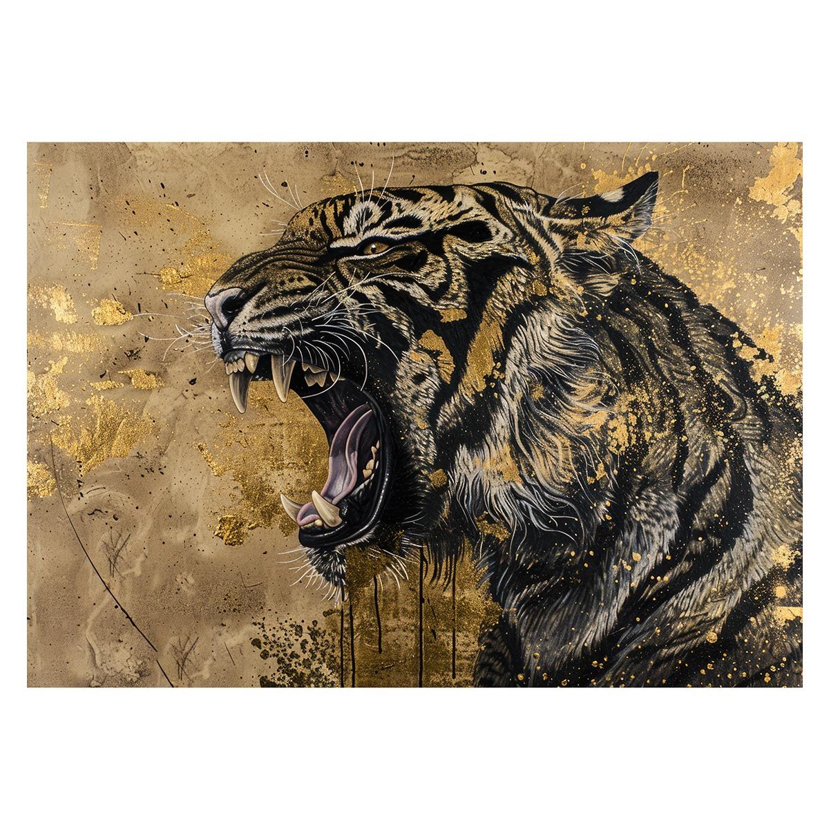 絵画 虎 アート タイガー B1サイズ（約73x103cm）】【lh-poster-3997】虎 トラ タイガー 猛虎