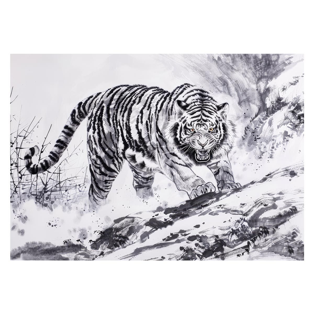 B2サイズ（約51x73cm）】【lh-poster-4008】虎 トラ タイガー 猛虎