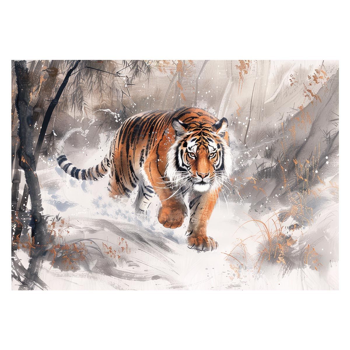 B4サイズ（約25x36cm）】【lh-poster-4002】虎 トラ タイガー 猛虎