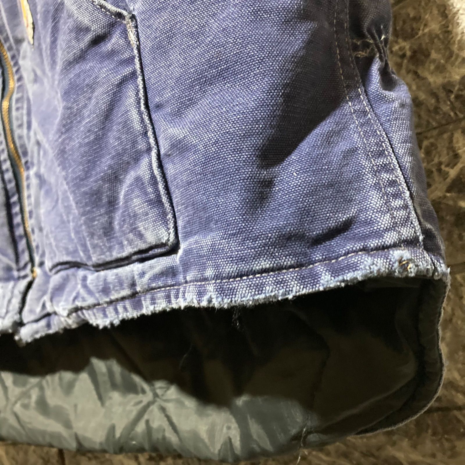 CARHARTT ダックベスト ネイビー USA製 腰ゴム カーハート DUCK VEST