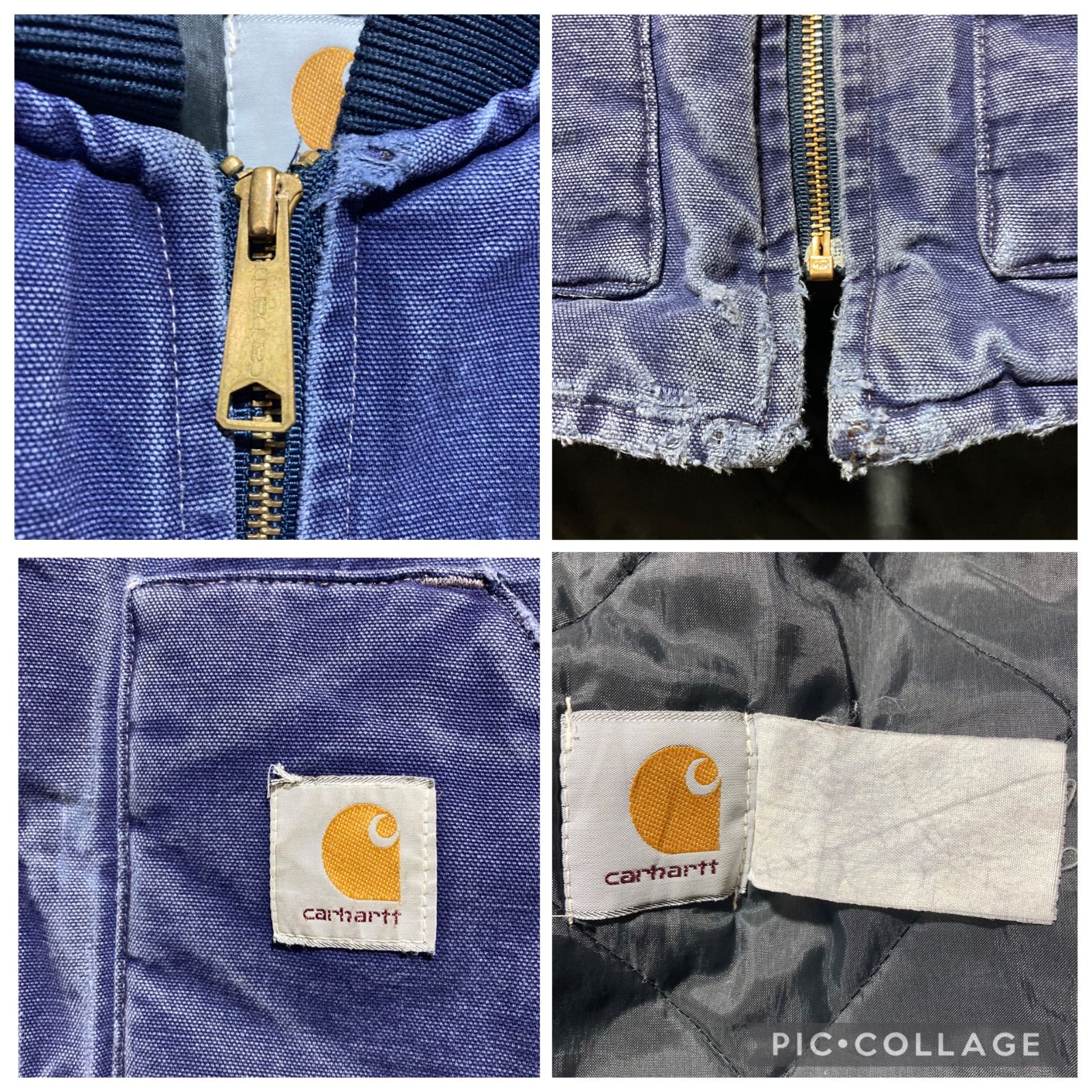 CARHARTT ダックベスト ネイビー USA製 腰ゴム カーハート DUCK VEST