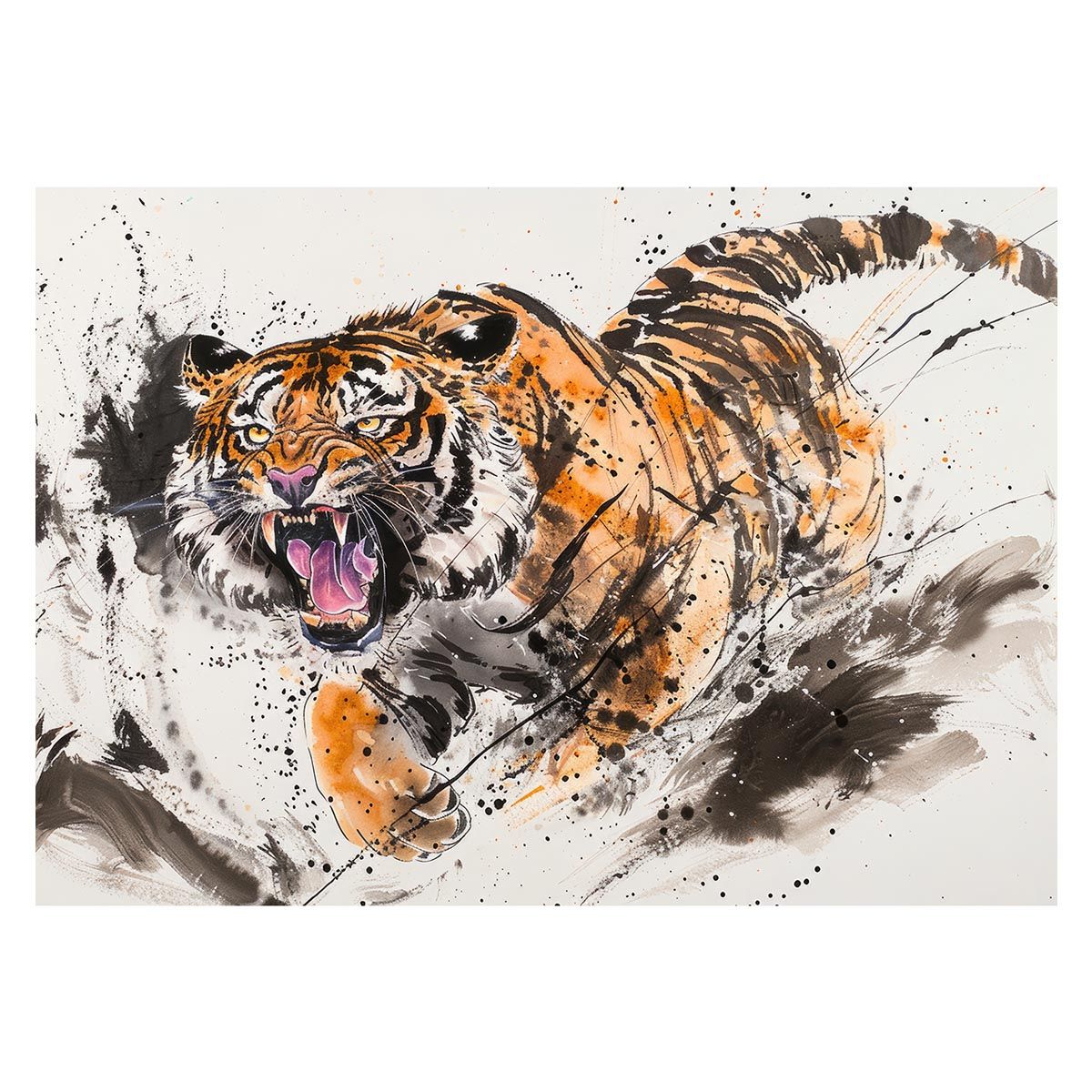 販売済み 【B2サイズ（約51x73cm）】【lh-poster-7970】トラ 虎 猛虎