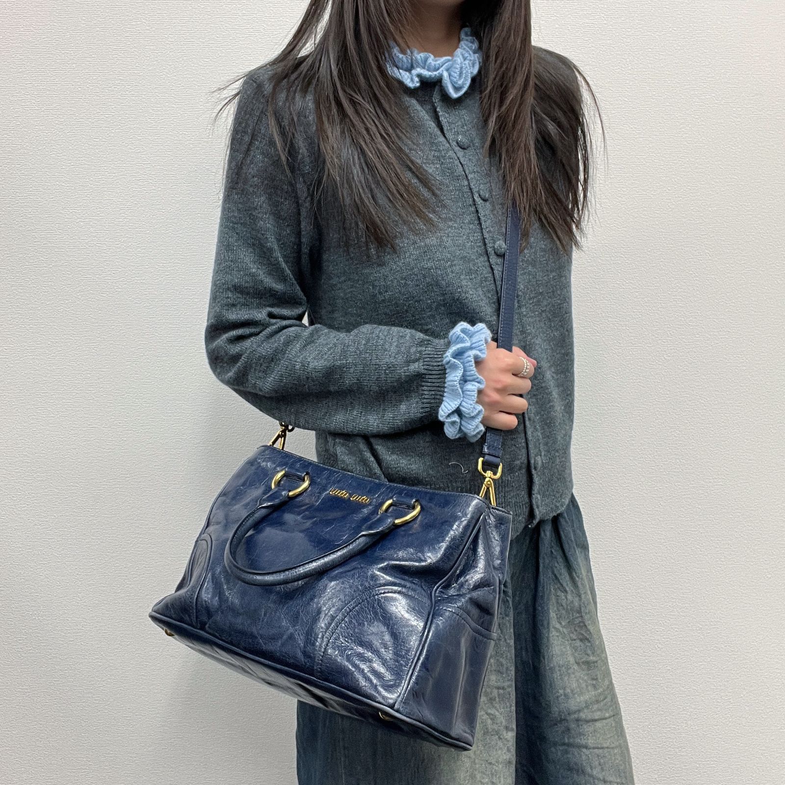 中古】miumiu ミュウミュウ ハンドバッグ ショルダーバッグ 斜め掛け 