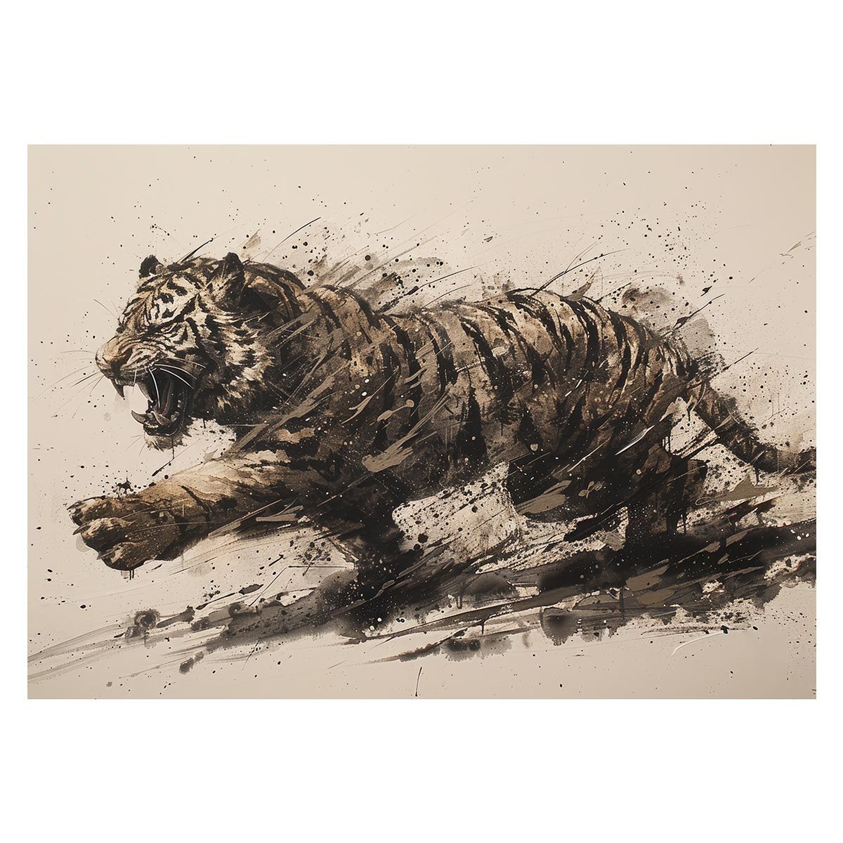 もかページ A3サイズ（約30×42cm）】【lh-poster-4012】虎 トラ タイガー 猛虎