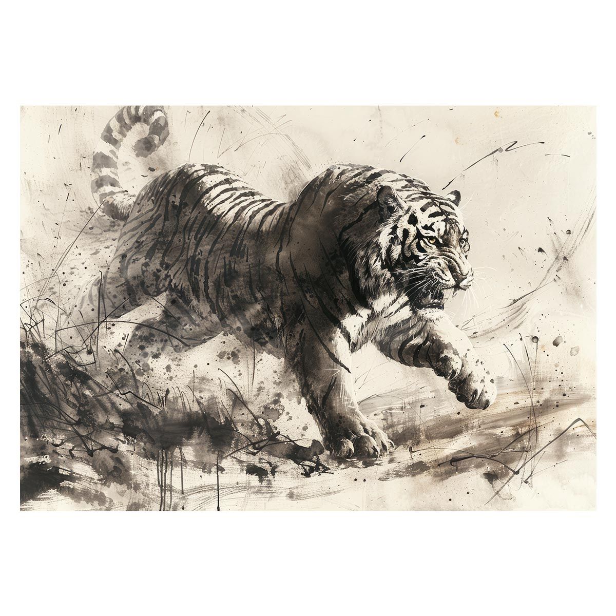 B2サイズ（約51x73cm）】【lh-poster-4029】虎 トラ タイガー 猛虎