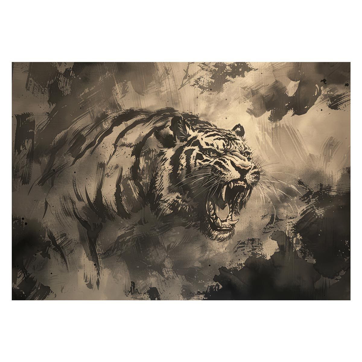 Vorner Panitan スパイラルアート 48/120 B2サイズ（約51x73cm）】【lh-poster-4044】虎 トラ タイガー 猛虎